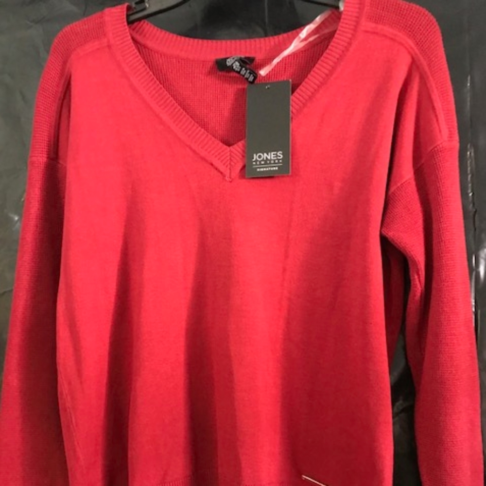 orange sweater